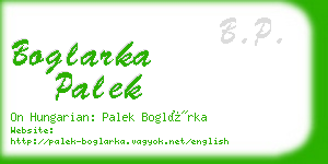 boglarka palek business card